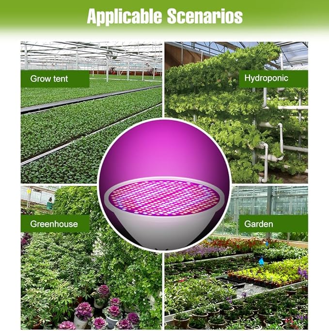 4PCS 30W LED Indoor Flower Planting Lamping UV/IR Full Spectrum Natural Red Blue Hydroponic Bulbs AC100-277V Hydroponic Potted Moss Fill Bulb 110v Greenhouse Tent Vegetable Flowers Succulent E27/E26