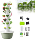 Hydroponic Growing Tower with 30l Tank 5/7/9 Layers 20/28/36 Plants Indoor Outdoor Hydroponics Growing System Soilless Cultivation Herbs Fruits Vegetables 5Layer