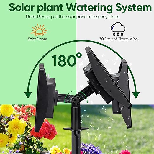 49FT Solar Drip Irrigation System KitAutomatic Garden Watering SystemDiy Plant Watering System25 Timing Mode Supported 15 Pots with Anti-Siphon Set for Pots PlantsBalcony &amp Patio Irrigation Sy