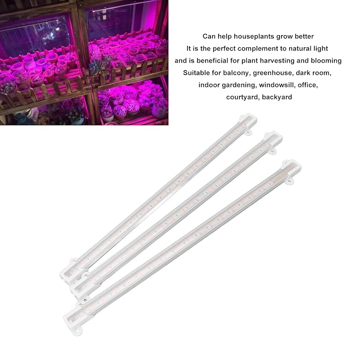 Solar Plant Grow Light Strip with LED Plant Grow Light for Indoor Plants Potted Plants Tissue Culture of Herbs for Balcony Greenhouse Dark Room Office Courtyard Backyard