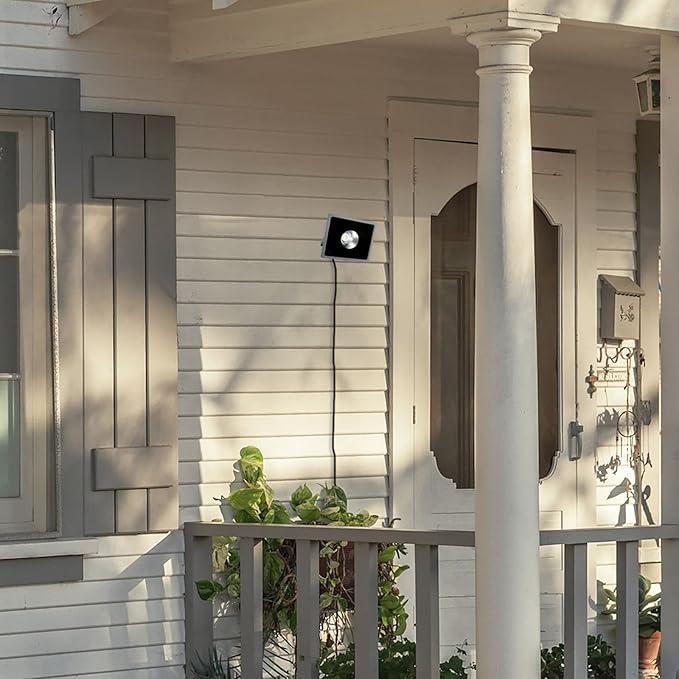 Kiven LED Indoor/Outdoor Waterproof Spotlight 7W Aluminum Porch Light with 9.84 FT Plug-in Cord and Remote Control Dimmable Plug in Accent Light with Vinly Siding Hooks for PlantsGardenPorch
