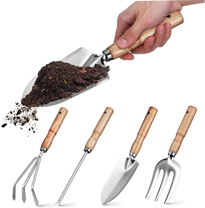 Happyyami Garden Tool Set Women Gardening Tool Kit in-one Trowel Handles for Indoor Plants
