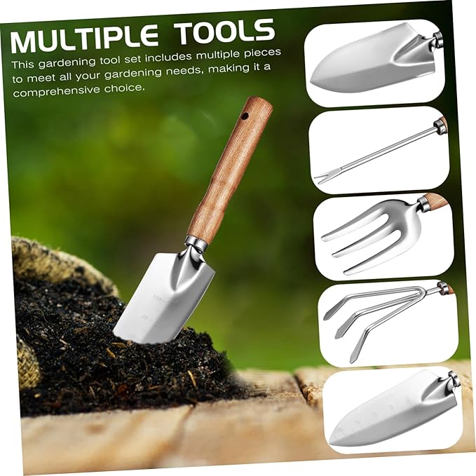 Yardwe 1set Garden Tools Set Gardening Tool Kit Rounded Edges Lightweight Design for Men and Women Gardening Needs and Comfortable to Use