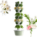 Hydroponic Growing TowerVertical PlanterVertical Garden Tower with LED Grow Lightswith Hydrating Pump Adapterfor Indoor Herbs Fruits and Vegetables5Layers