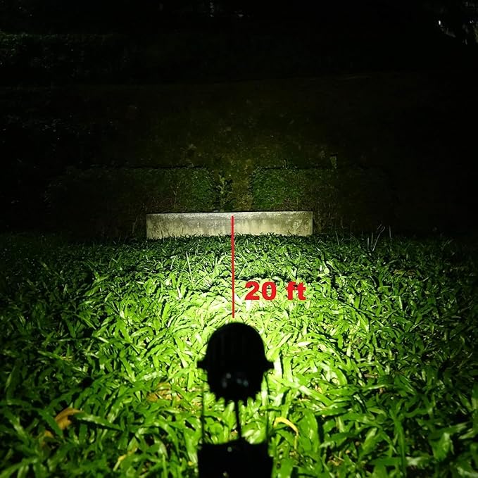 4-Spotlight Mini 50X Solar-Powered LED Spotlight (Cool White LED) Black Finish Outdoor Garden Yard Landscape Downlight