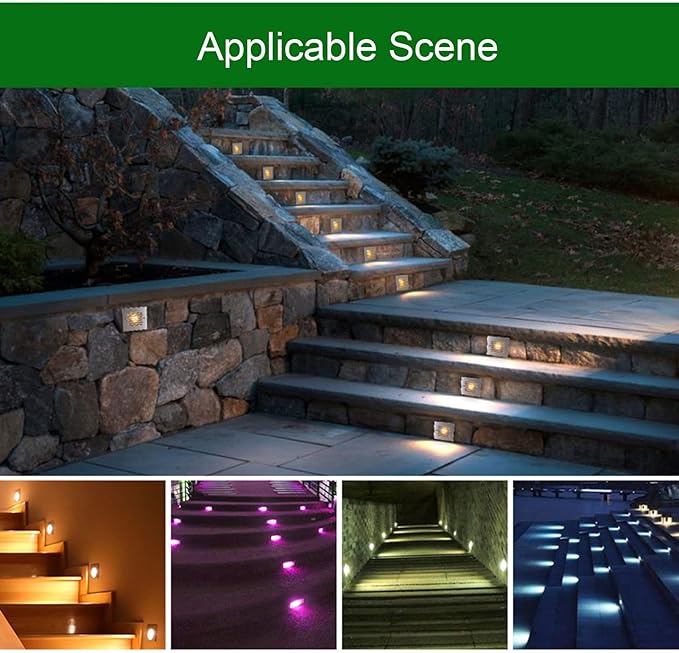 Outside Ground Lights Garden Buried Light LED Underground Recessed Landscape Lights AC85-265V IP65 Waterproof Anti-Rust Square Floor Spotlights for Outdoor Patio Driveway Deck Step Pathway