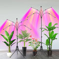 Garpsen LED Grow Light 5 Head Full Spectrum Plant Light with Gooseneck 3 Light Modes &amp 5 Levels Dimmable 100 LEDs Grow Lamp with 15~63''Adjustable Tripod Stand for Indoor Plants(2Pack)