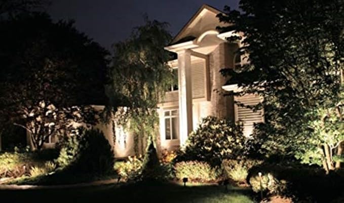 6 Pack Bronze Cast Aluminum Directional Lighting – Spotlight Directional Landscape Light Increase Home Security 12V AC/DC with Bronze Finish Light with ABS Ground Stake -1/2