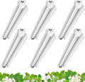 Barrina Grow Lights for Indoor Plants 3FT 5000K Daylight White Full Spectrum Plant Lights 180W(6 x 30W 1000W Equivalent) T8 Grow Light Bulbs LED Grow Light Strips Linkable Design 6-Pack