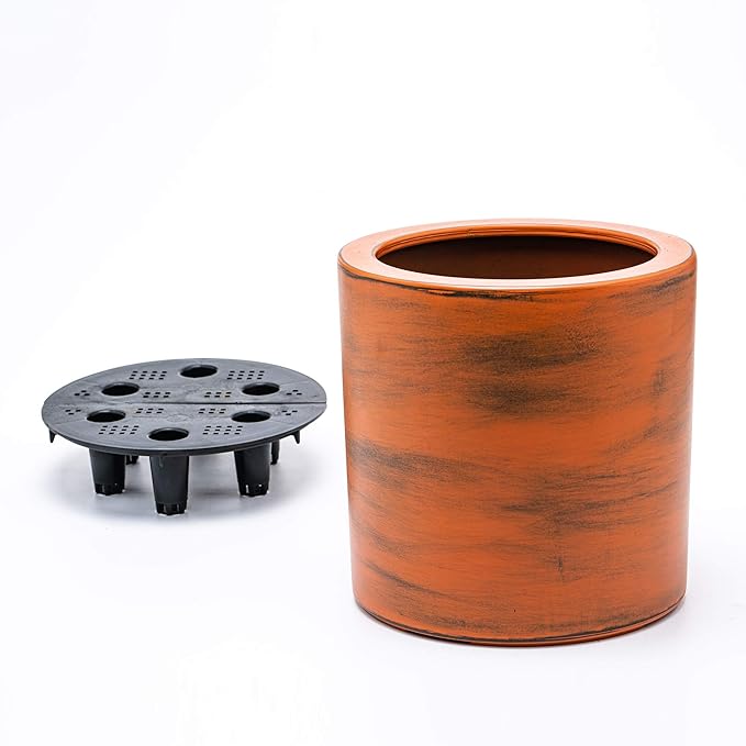 7.8 in. Painted Plastic Self Watering Planter Pot