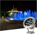 24V LED Landscape Spotlight - IP68 Waterproof Swimming Pool &amp Pond Light Low Voltage Rotating Underwater Lighting Submersible Fountain Lights (Red 12W)