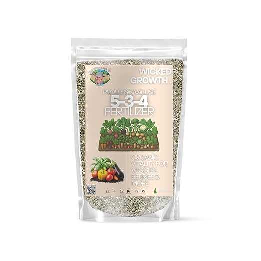Old Cobblers Farm™ Wicked Organics 5-3-4 Fertilizer – Organic Gardening - Balanced Formula with Steady Slow-Release Feeding for Vibrant Growth (5 lbs | 10 lbs | 15 lbs | 20 lbs) (15 lbs)