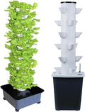 15/20/25/30 Pods Hydroponics Tower Garden Hydroponic Growing System for Fruits and Vegetables Aeroponics Growing Kit with Hydrating Pump Net Pots 20holes (30holes)-//