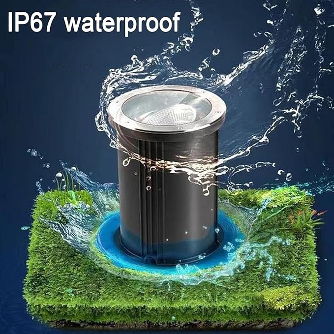 Ground LED Landscape Lights - Landscape Lights AC 85-265V Adjustable Angle LED Underground Light IP67 Waterproof Embedded Cob Spotlight Garden Courtyard Decorative Floor Lamp