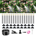 60Ft Drip Irrigation System for Garden – 360° Bendable Automatic Watering Kit with 18 Adjustable Nozzles Misting Hose for Greenhouse Lawn Yard &amp Plants (60 FT)
