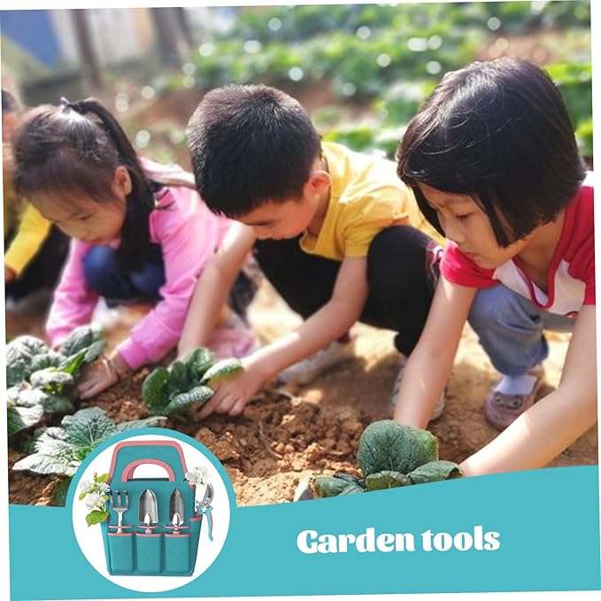 Gardening Tools 6-Piece Gardening Tool Set Heavy Duty Steel Hand Tools with Storage Bag &amp Non-Slip Rubber Gloves Garden for Women - Tool Set
