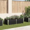 Raised Garden Bed Outdoor planters Planter Boxes Outdoor Garden Bed Suitable for Backyard Flowers Restaurants Patios 63x31.5x17.7 Galvanized Steel Anthracite
