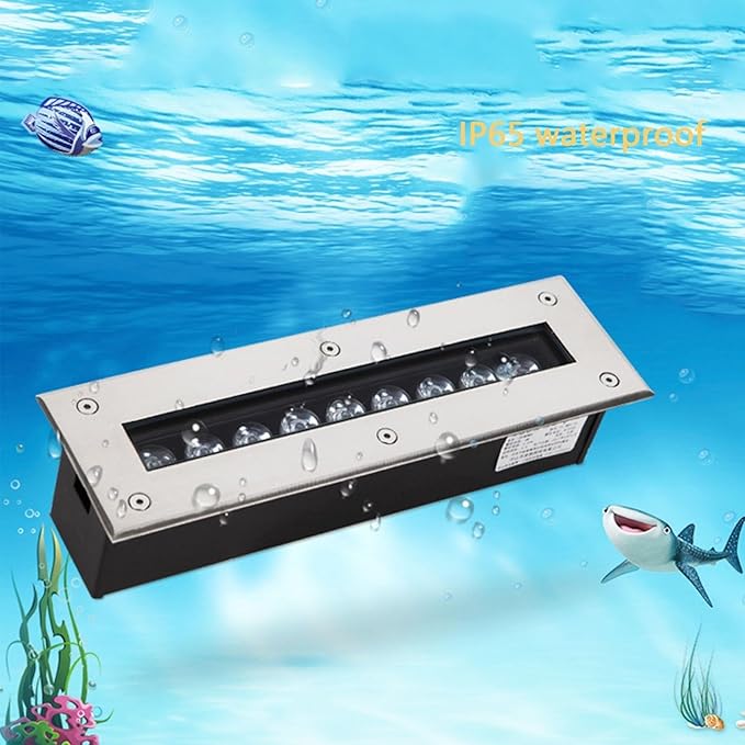 Rectangle Underground Light LED Landscape Light IP65 Waterproof Ground LED Embedded Spotlight(Green18w)