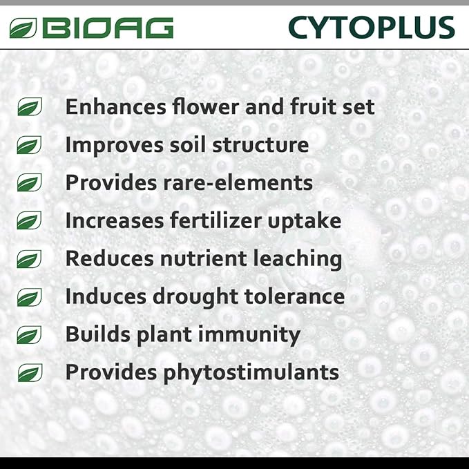 BIOAG CytoPlus Organic Humic Acid Plus Seaweed Extract Essential Micronutrients Dry Soil Amendment for All Plants S B Co Cu Fe Mn Mo Zn (1 kg)