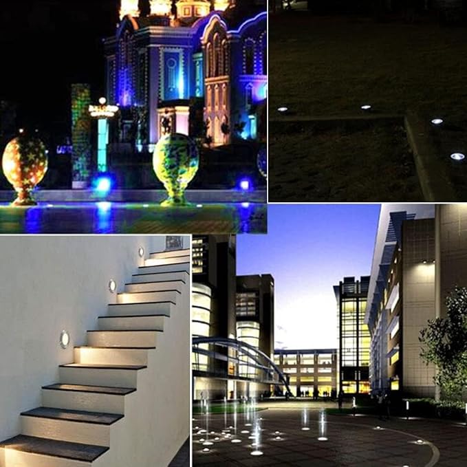LED Recessed Spotlight - Inground LED Lights for Outdoor Street Garden Patio - IP67 Waterproof