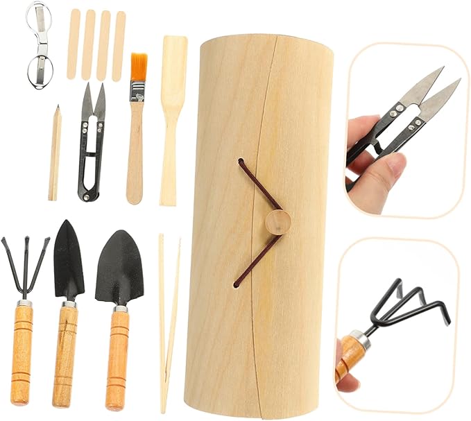 Portable Garden Tools Set Resistant Gardening Hand Tools for Digging Transplanting and Soil Loosening Lightweight Indoor and Outdoor Planting Kit