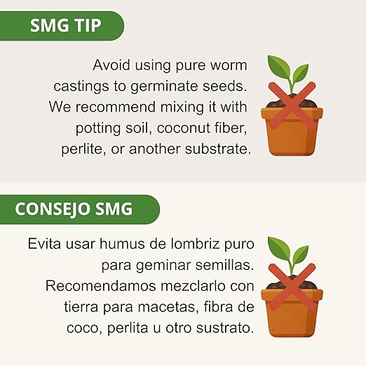 SMG Organic Worm Castings 3 lbs – 100% Pure Earthworm Compost Nutrient-Rich Organic Soil Amendment for Indoor Plants Vegetables Flowers &amp Garden Use