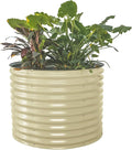 Vego garden 32 Tall 42 Round Raised Garden Bed Raised Bed Planter Box for Vegetables Flowers Patio-Pearl White