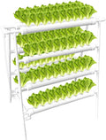 3 Layers 72 Plant Sites 8 Pipes Hydroponics Grow Kit PVC Leafy Vegetables Water Culture System with Water Pump Timer/1PC