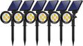 Nekteck Solar Lights 2-in-1 Solar Spot Lights Outdoor Waterproof Solar Powered Landscape Spotlights Bright and Dark Sensing Auto On/Off for Yard Pathway Garden Driveway (6 Pack Warm White)