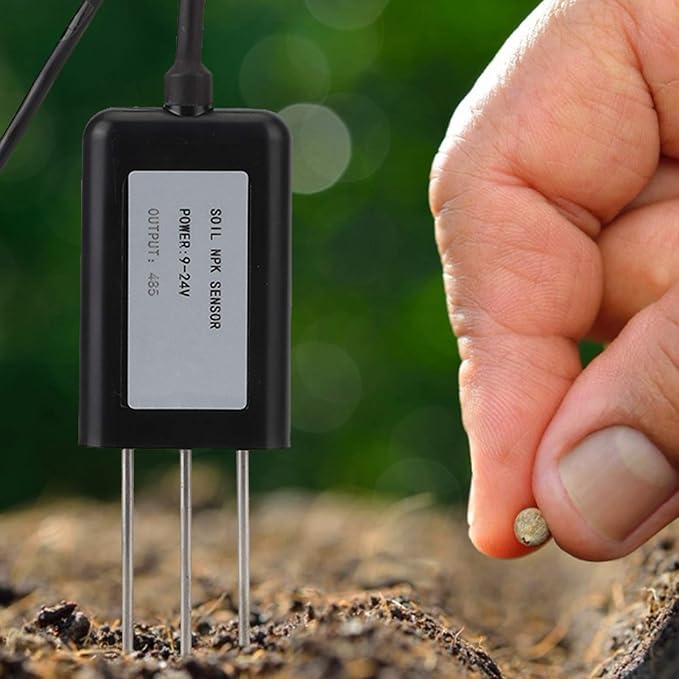 Soil NPK Sensor nitrogen and Potassium Sensor Agricultural Nutrient Intelligent Fertilizer Greenhouse Detector Environmental Fertilizer high- Intelligent Detector Garden