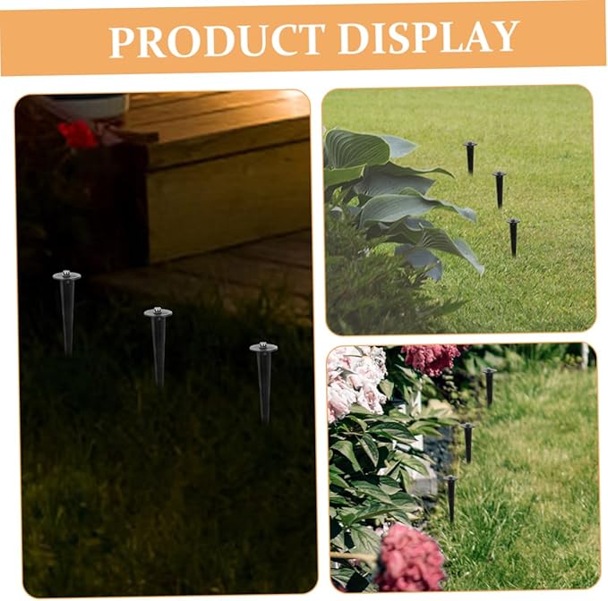 balacoo 50pcs Ground Stakes for Solar Garden Lights Outdoor Light Spikes Easy to Install Lightweight for Lawn Landscape Lighting