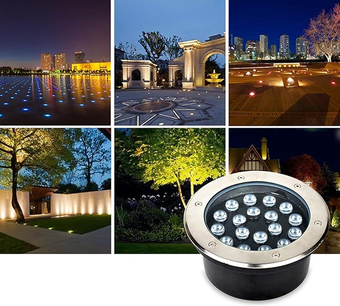 LED Buried Light Outdoor Underground Light IP66 Waterproof Low Voltage AC12/24V Embedded Landscape Lights for Driveway Deck Step Garden Spotlight
