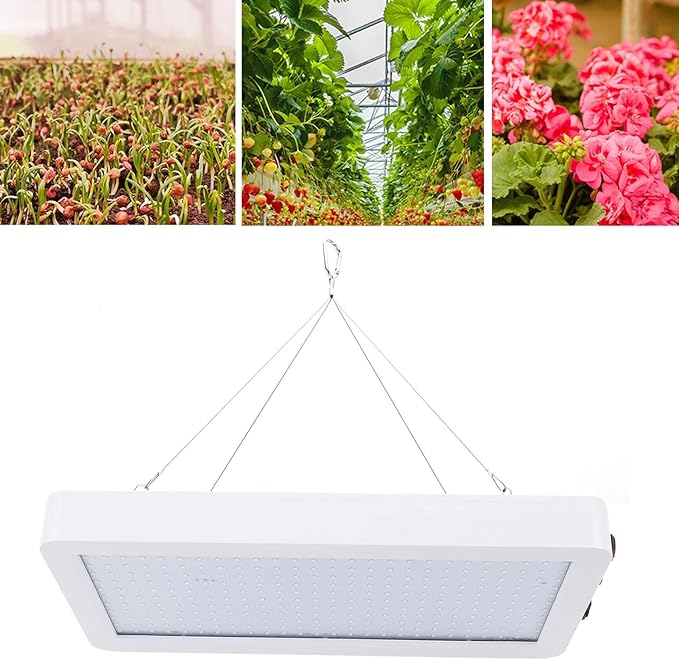Plant Grow Light 2000W Full Spectrum LED Grow Light 3000lm Double Switch Plant Grow Light for Indoor Plants Veg and Flower Grow Light (US Plug)