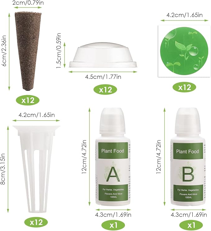 Hydroponic Plant Pod Set The Hydroponic Garden Accessory Plant Pod Set is Suitable for Hydroponic Planting Systems (2)