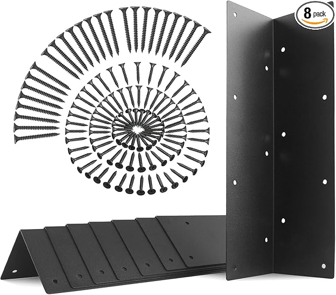 Set of 8 Raised Garden Bed Corner Brackets with Screws for 20-24 Bed Rust Resistant Raised Bed Corners and Metal connectors 11 x 3 x 3 for Garden Vegetable Planter