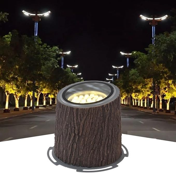 Garden Simulated Tree Lawn Light Outdoor Waterproof Adjustable Angle Projector Lighting Underground LED Flood Lights LED Tree Spotlights(White6w(AC220V))