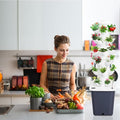 Hydroponic Growing Tower with 10L Tank 6 Layers 30 Plants Indoor Hydroponics Growing System Soilless Cultivation Herbs Fruits Vegetables Vertical Planter Tower Garden Kit Black