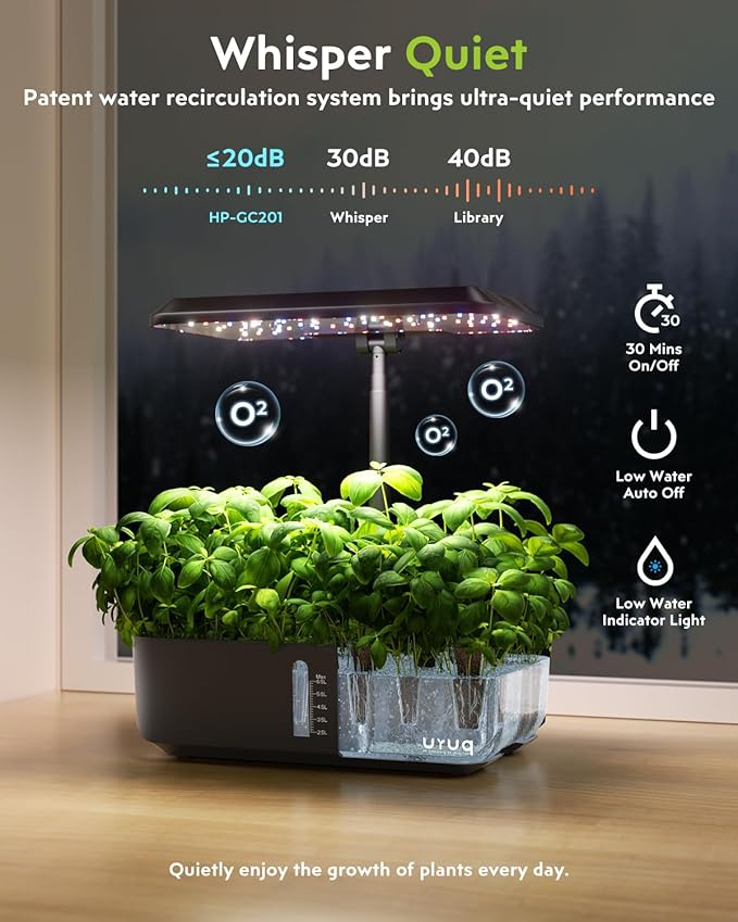 Hydroponics Growing System Remote Control Black &amp 188pcs Hydroponic Pods Supplies