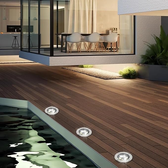 LED Underground Light Outdoor Ground Light IP66 Waterproof AC85-265V Buried Lights for Pathway Patio Walkway Deck Stairs Garden Spotlight
