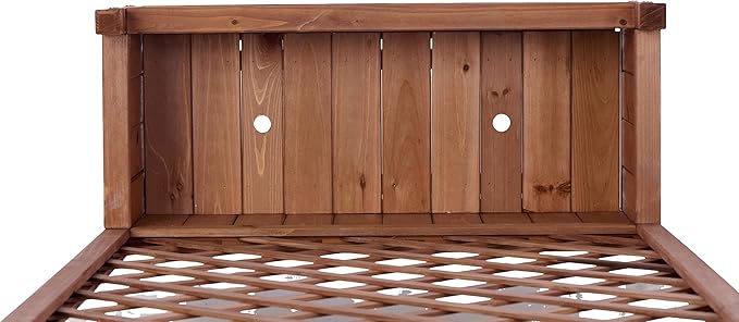 Raised Garden Bed with Trellies 2 Pack Outdoor Wooden Planter Box &amp Plant Stand with Adjustable Climbing Racks for Climbing Plants Vegetables and Herbs Brown