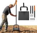 Effort-Saving Ergonomic Garden U-Shaped Steel Tamper10x10Inch 3Sections 57Inch Overall Length with Rubber Grip for Compacting Soil Gravel Asphalt and Driveways Garden Landscaping Tools