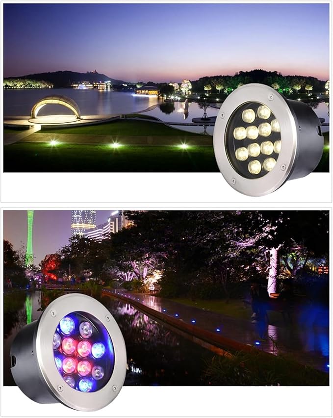 LED Landscape Lights Outdoor Ground Light AC85-110V IP66 Waterproof Recessed Floor Spotlights LED Garden Buried Light for Driveway Deck Patio Yard Walkway
