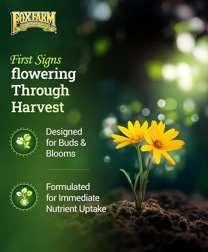FoxFarm Hydro Liquid Trio Pack - Big Bloom Grow Big Tiger Bloom Fertilizers for Vigorous Plant Growth Bud Development &amp Abundant Fruit - Complete Hydroponic Plant Food Set - 3 Pint Bottles
