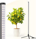 Barrina Vertical Grow Light T10 42W 5000K Full Spectrum LED Plant Light for IndoorStanding Wide Coverage 4FT Height with On/Off Switch and Tripod Floor Stand