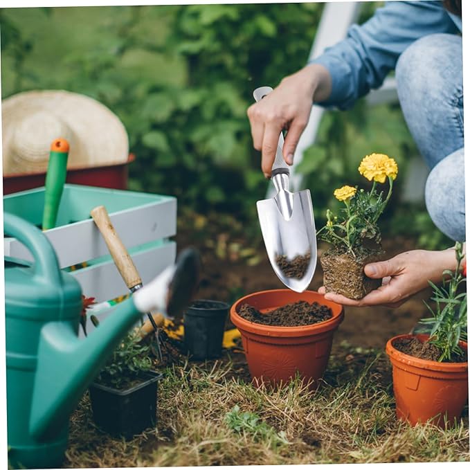 Aluminum Alloy Garden Tool Set with Storage Pouch Lightweight Durable Hand Tools for Planting and Soil Loosening Ergonomic Design for Easy Use for Gardening Enthusiasts