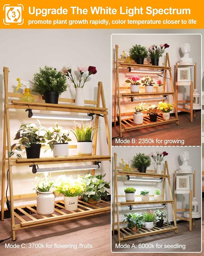 DOMMIA Plant Light for Indoor Plants Full Spectrum Grow Lights for Indoor Plants Brightness Led Grow Lights for House Plants Plant Growing Lamps for Indoor Growing