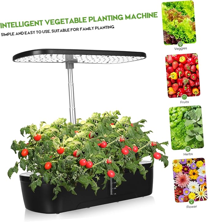 1set Indoor Hydroponics Growing Kit Smart Vegetable Planter with Led Grow -Saving Indoor Gardening for Homes and Apartments