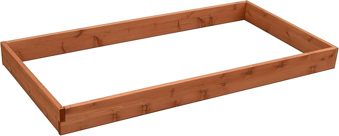 DutchCrafters Red Cedar Wood Raised Vegetable Garden Bed - Amish Made in USA (5.5 Raised Bed Cedar Stain)