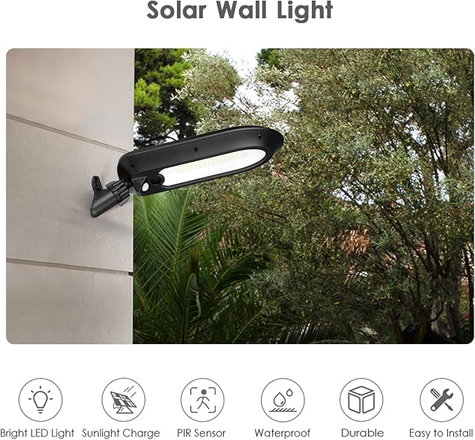 2 PCS Solar Spotlights Outdoor 32 LEDs 2 in 1 Solar in Warm White LED Landscape Lights with Dim High Light Adjustable Angle Outdoor Water Proof for Yard Garden Pathway