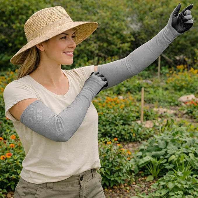 Long Sleeve Gardening Gloves Protection Sleeves No-Slip Grip Strong Durable Garden Gloves Extended Cuff Women Men